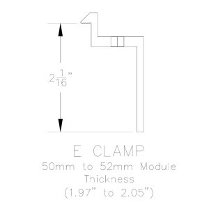Unirac SolarMount End Clamp 50-51mm Aluminum Clear, 302024C
